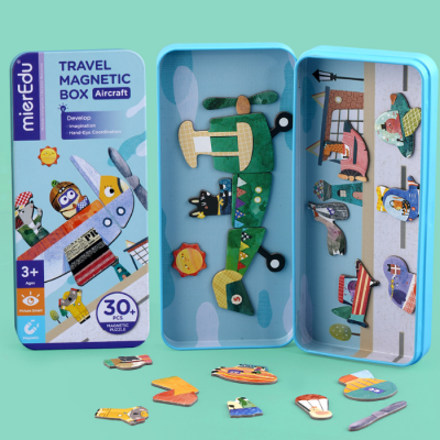 Gambar Mieredu Puzzle Travel Magnetic Box Aircraft