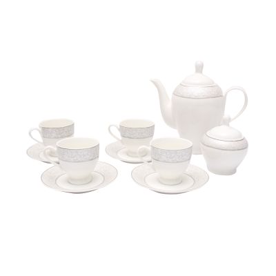 Gambar Delicia Set 12 Pcs Teko & Cangkir Teh Bone China