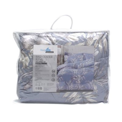 Gambar Sleeplite 210x210 Cm Bed Cover Polyester Chrysant - Biru