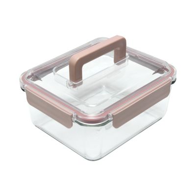 Gambar Glasslock 2.7 Ltr Handy Pure Wadah Makanan Dengan Handle - Pink