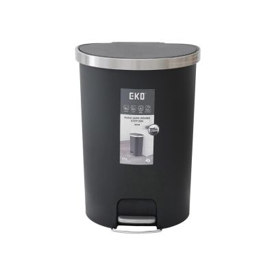 Gambar Eko 55 Ltr Hana Tempat Sampah Pedal Semi Round - Hitam