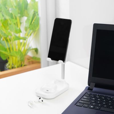 Gambar Ataru Phone Stand Adjustable Simple - Silver