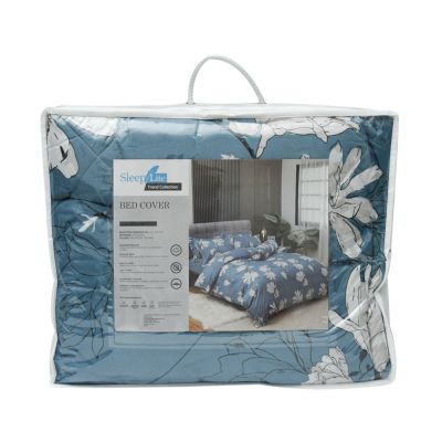 Gambar Sleeplite 210x220 Cm Bed Cover Polyester Aster Smoke