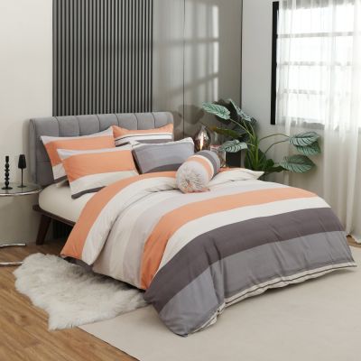 Gambar Sleeplite 150x220 Cm Bed Cover Polyester Stripe Coral