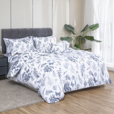 Gambar Sleeplite 210x220 Cm Bed Cover Polyester Leaf - Biru