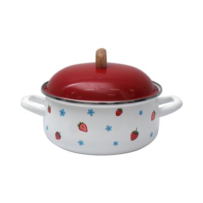 Gambar Kris 20 Cm Belly Panci Casserole Sweet Berries - Putih/merah