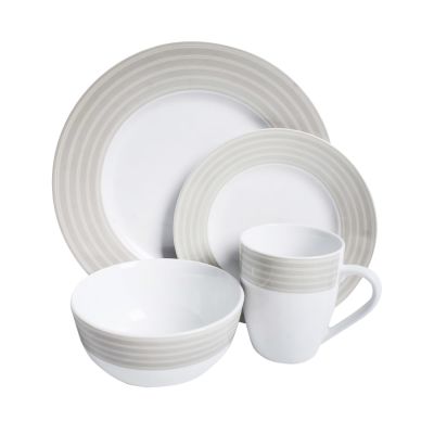 Gambar Delicia Set 16 Pcs Perlengkapan Makan Premium Porcelain - Beige