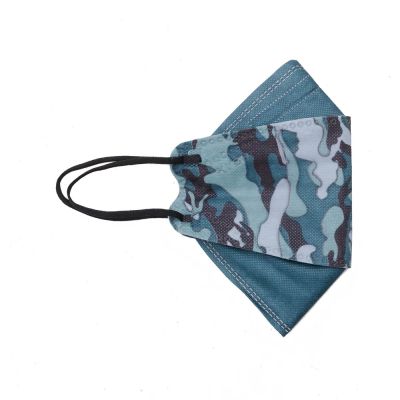 Gambar Masker Pelindung 4 Lapis Kf94 Disposable Camo - Biru