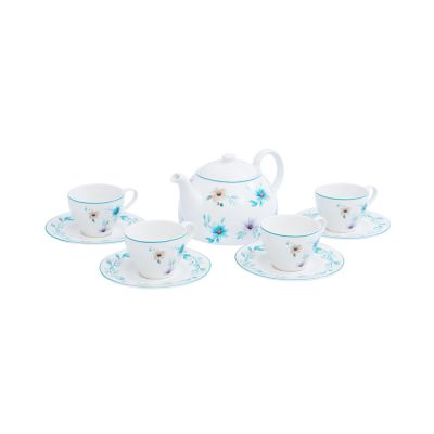 Gambar Appetite Set 5 Pcs Teko & Cangkir Teh Dengan Saucer Trans Flower