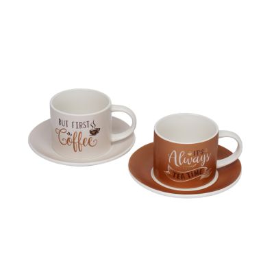 Gambar Delicia 250 Ml Set 2 Pcs Cangkir Dengan Saucer Coffee & Tea