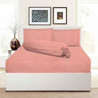 Gambar Sleeplite 120x200 Cm Set 3 Pcs Seprai Single Microfiber Emboss - Pink