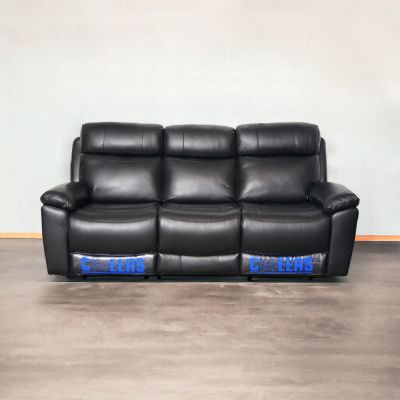 Gambar Cheers Meriville Sofa Recliner Electric Kulit 3 Seater - Hitam