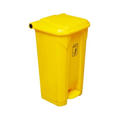 Gambar Krisbow 100 Ltr Tempat Sampah Outdoor Pedal Nw - Kuning