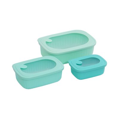 Gambar Appetite Set 3 Pcs Millie Wadah Makanan Rectangle - Hijau