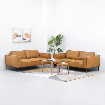 Gambar Nordia Montebello Set Sofa Fabric 2.5 & 2.5 Seater - Cokelat