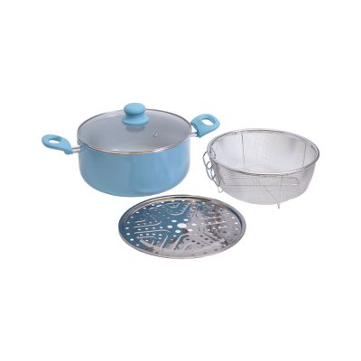 Gambar Selma 24 Cm Oregano Panci Deep Fryer & Steamer - Biru