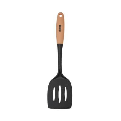 Gambar Kris Spatula Turner Slotted Nylon Tpr - Hitam/pink Coral