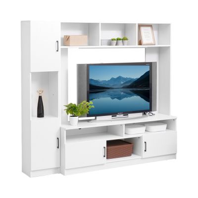 Gambar Selma Delvin Set Lemari Tv - Putih/cokelat Oak