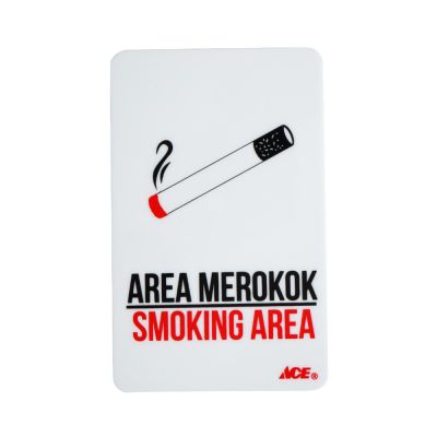 Gambar Krisbow 10x16 Cm Stiker Anodized Akrilik Smoking Area - Putih