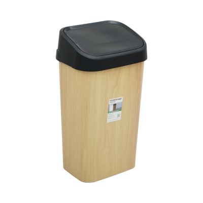 Gambar Ezy Storage 50 Ltr Tempat Sampah Swing - Cokelat Kayu