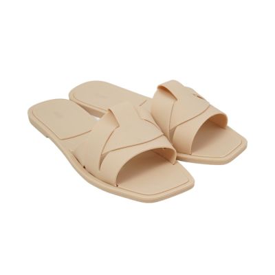 Gambar Ataru Ukuran 41 Sandal Wanita Slipper Flat Jelly - Krem