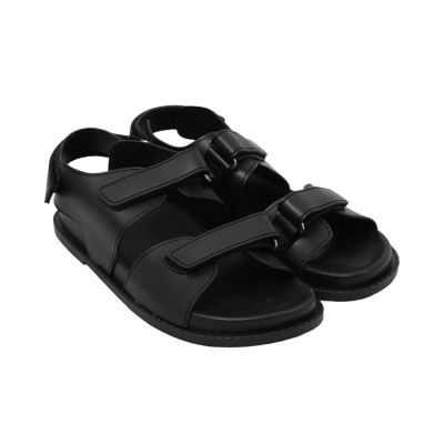 Gambar Ataru Ukuran 37 Sandal Wanita Double Strap Thick - Hitam