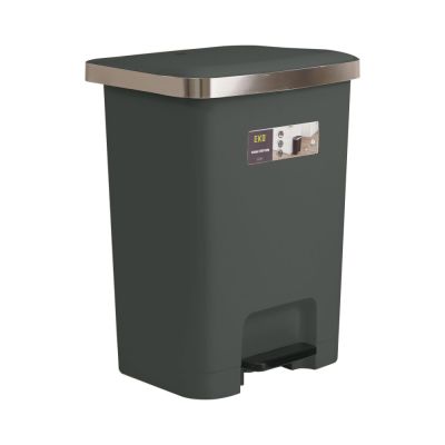 Gambar Eko 35 Ltr Hana Tempat Sampah Pedal Square - Abu-abu