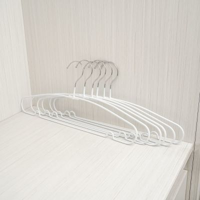 Gambar Stora 40 Cm Set 6 Pcs Hanger Steel & Pvc Coating - Putih