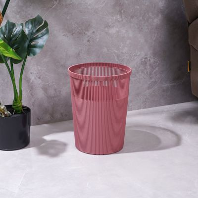 Gambar Stora 12 Ltr Tempat Sampah Hollow Stripe - Pink