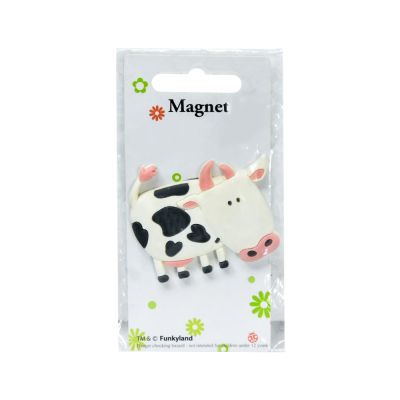 Gambar Funky Land Magnet Hiasan Kulkas Cow - Hitam/putih