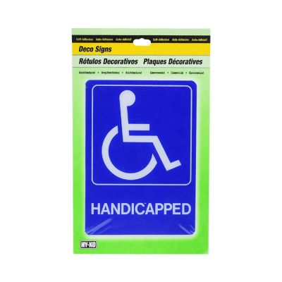 Gambar Hy-ko Stiker Anodized Handicapped 12.7 X 17.7 Cm