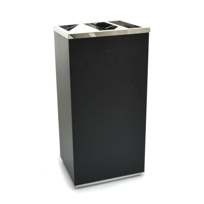 Gambar Krisbow Tempat Sampah Stainless Rectangular Dengan Asbak - Hitam