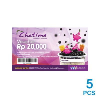 Gambar 5 Lembar Voucher Chatime Rp. 20.000