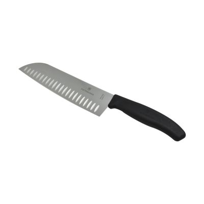 Gambar Victorinox 17 Cm Pisau Santoku Fluted Edge - Hitam