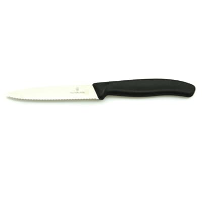 Gambar Victorinox 10 Cm Pisau Paring Gerigi - Hitam