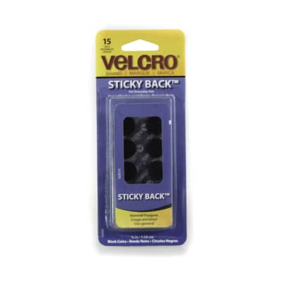 Gambar Velcro Coins Sticky Back Tape 1.59 Cm 15 Set - Hitam