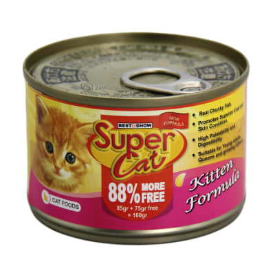 Gambar Super Cat 160 Gr Makanan Kucing Basah Kitten Formula