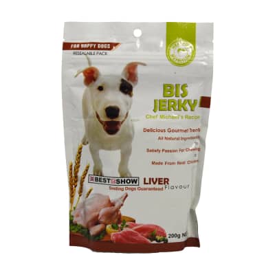 Gambar Jerhigh 200 Gr Camilan Anjing Bis Jerky Liver