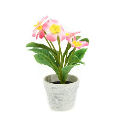 Gambar Bunga Artifisial Pansy Dengan Pot - Pink