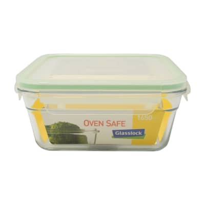 Gambar Glasslock 1.65 Ltr Wadah Makanan Square - Hijau