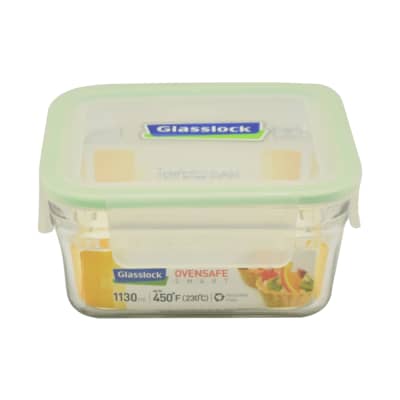 Gambar Glasslock 1.13 Ltr Wadah Makanan Oven Smart Square - Hijau