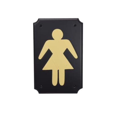 Gambar Papan Petunjuk Toilet Wanita - Cokelat
