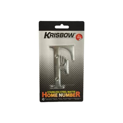 Gambar Krisbow Huruf Rumah F Stainless Steel 10 Cm