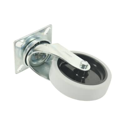 Gambar Krisbow Roda Caster Thermoplastic Swivel 10 Cm - Abu Abu