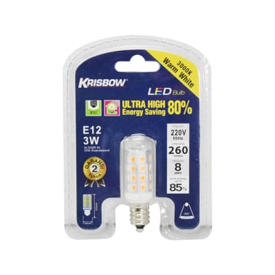 Gambar Krisbow Bohlam Led E12 3 Watt 3000k - Warm White