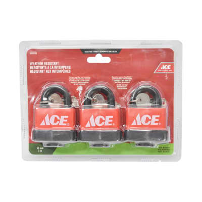 Gambar Ace Set Gembok Laminasi Weatherproof 5 Cm 3 Pcs