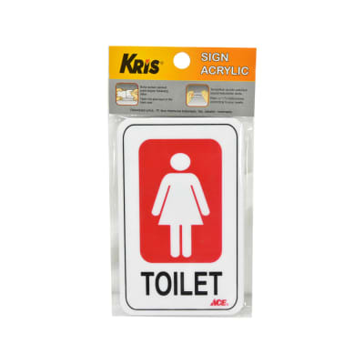 Gambar Kris 10x16 Cm Stiker Anodized Akrilik Toilet Pria Dan Wanita