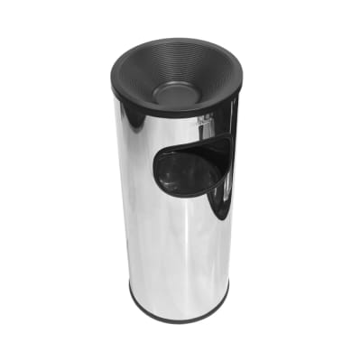 Gambar Krisbow 32 Ltr Tempat Sampah Stainless Dengan Asbak - Silver