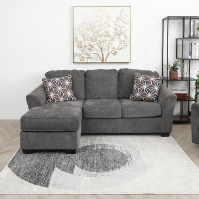 Gambar Ashley Brise Sofa L Sectional Fabric - Abu-abu