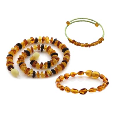 Gambar Amber Buddy 32 Cm Set Kalung Dan Gelang Bayi Classic